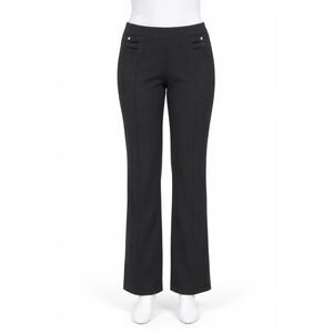 NYCC New York Clothing Co Pants Womens 10 Black Bootcut Stretch Gold Button